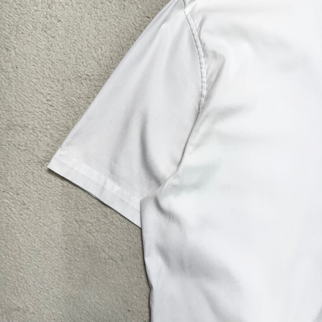 LACOSTE 옥스포드 반팔 셔츠 화이트 M/L 상품이미지7