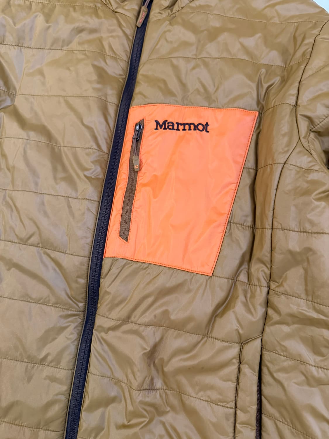 마모트 시그니쳐 로고 씬슐레이트 경량패딩 머스타드 상품이미지5