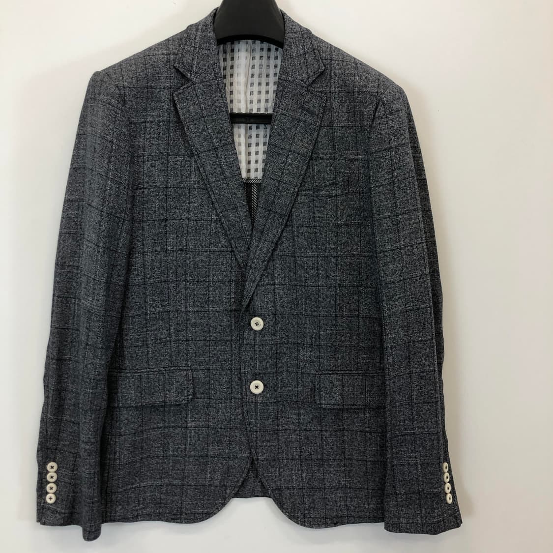 지이크 체크 혼방자켓 105 사이즈 상품이미지1