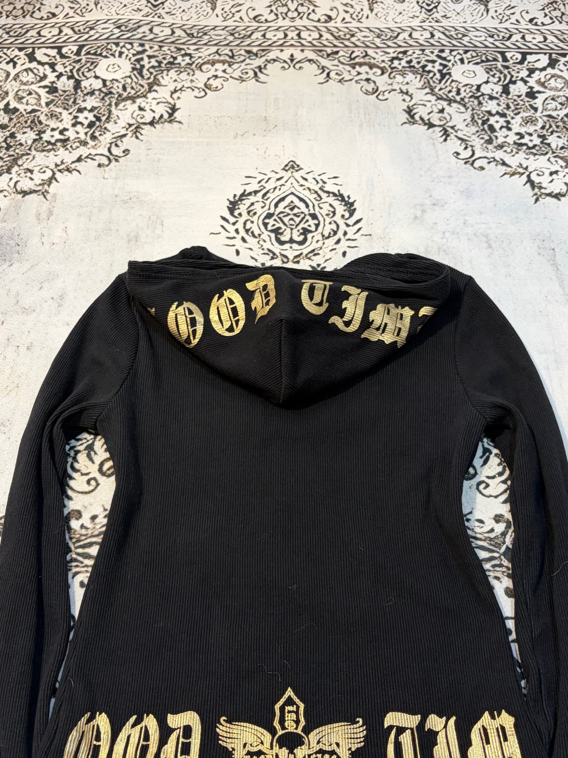 Y2K Punk gold Layered hoodie-zip up 상품이미지8