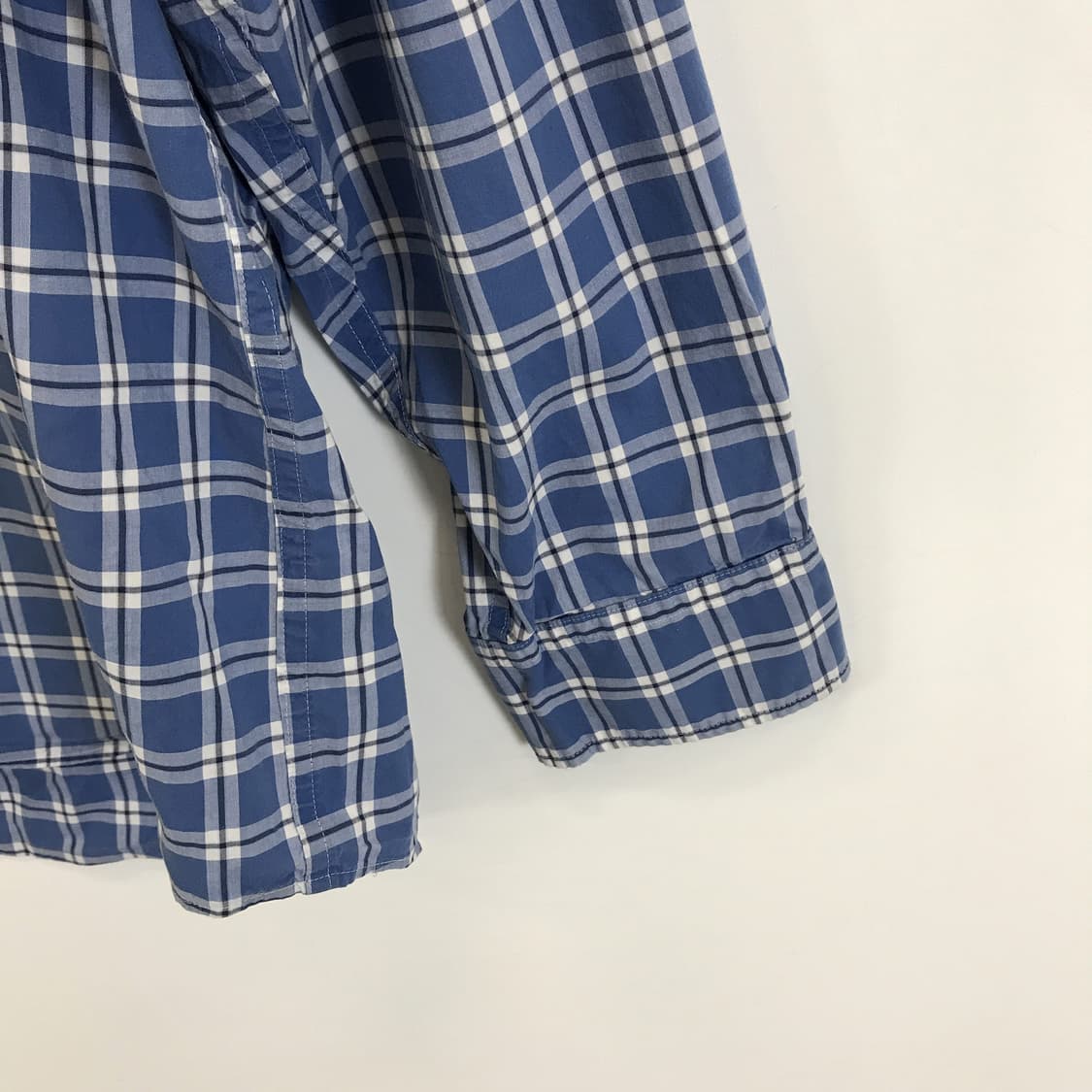 유니클로 브로드 체크셔츠 블루 [4XL] 상품이미지3