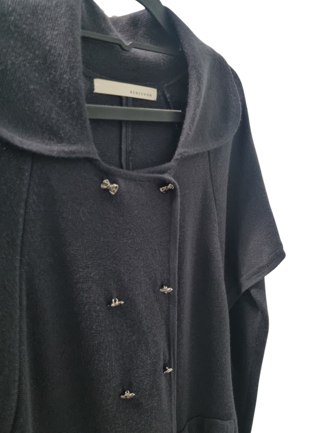 레니본 케이프 장식 울 가디건 90 상품이미지3