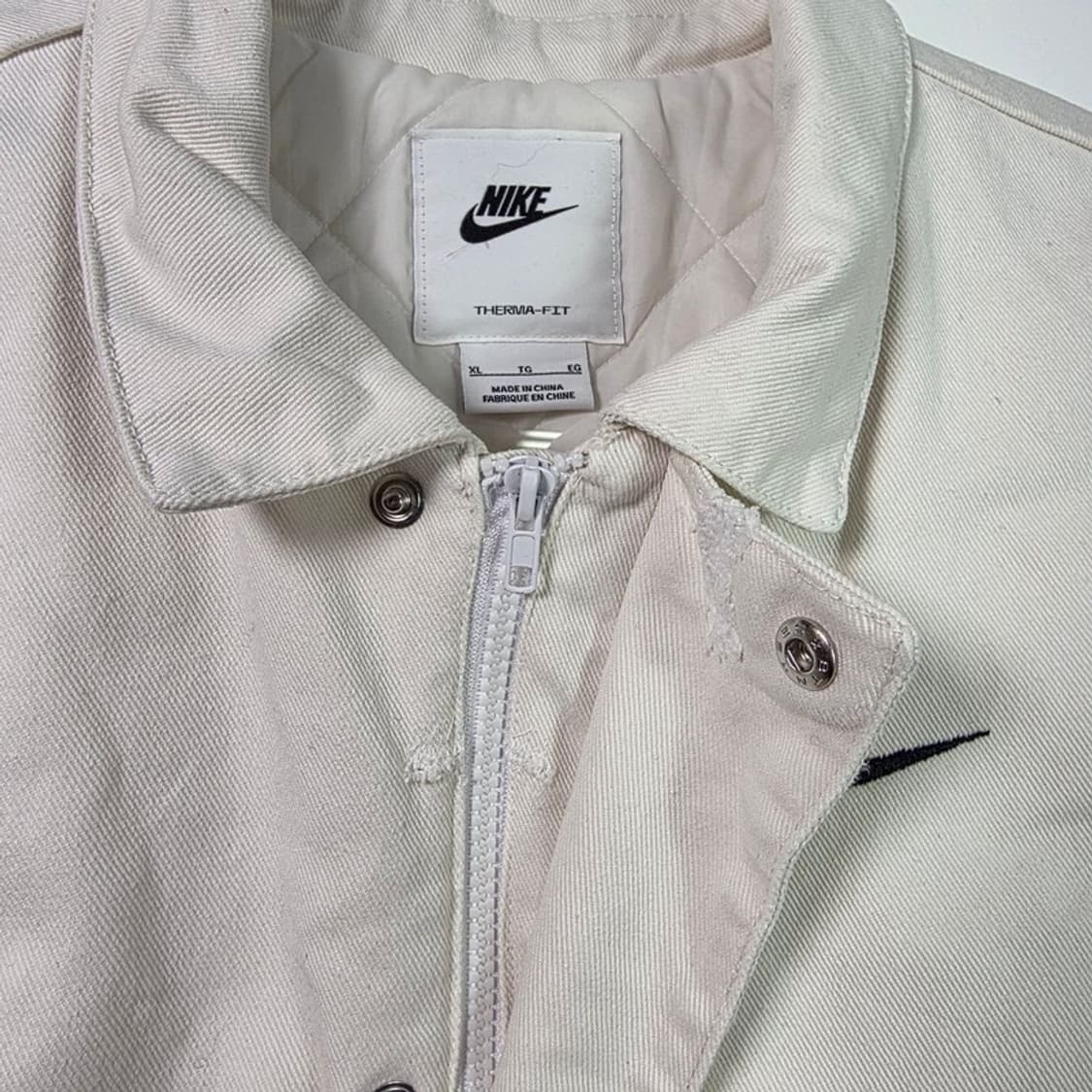 나이키 써마핏 캔버스 워크자켓 초어코트 크림 XL 상품이미지5