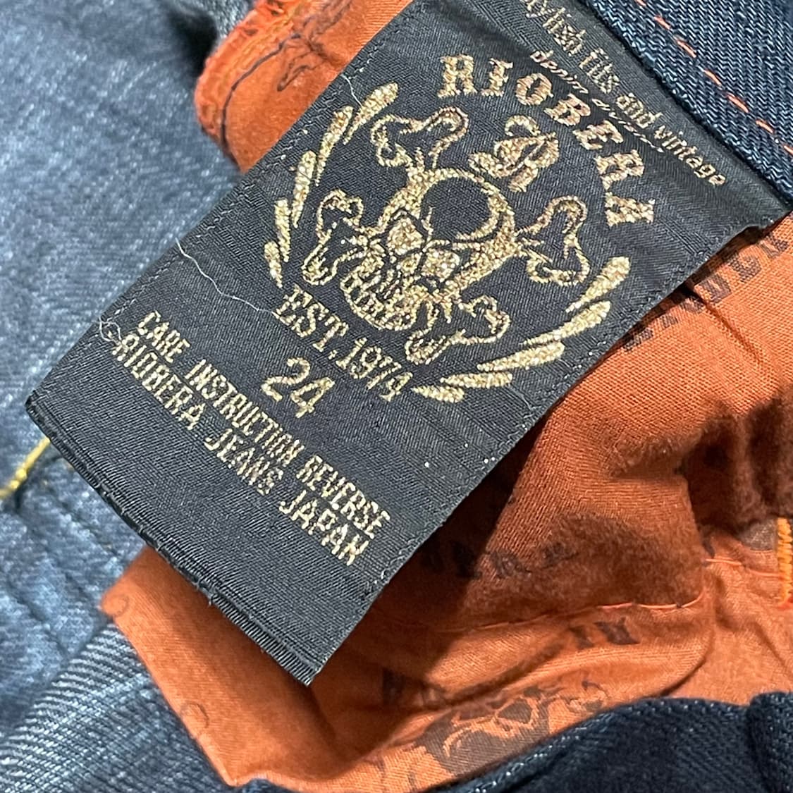 [29] RIOBERA 일본빈티지 펑크 스컬 부츠컷 데님팬츠 상품이미지5