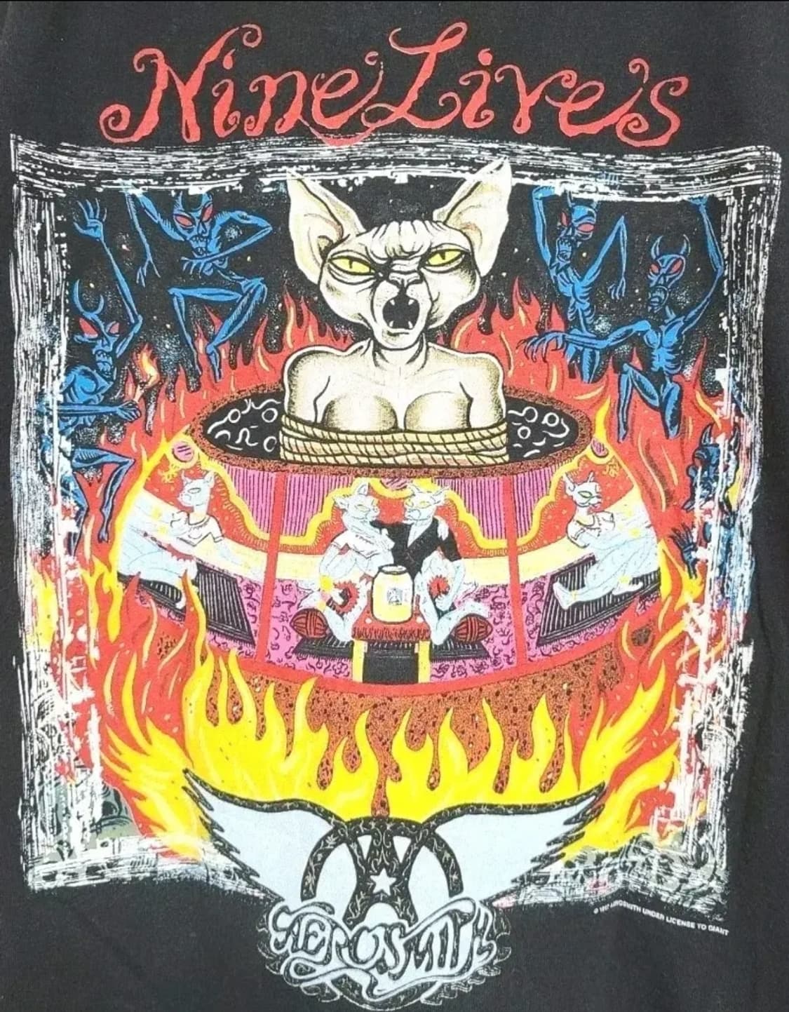 1997 에어로스미스 nine lives 빈티지티셔츠 상품이미지3