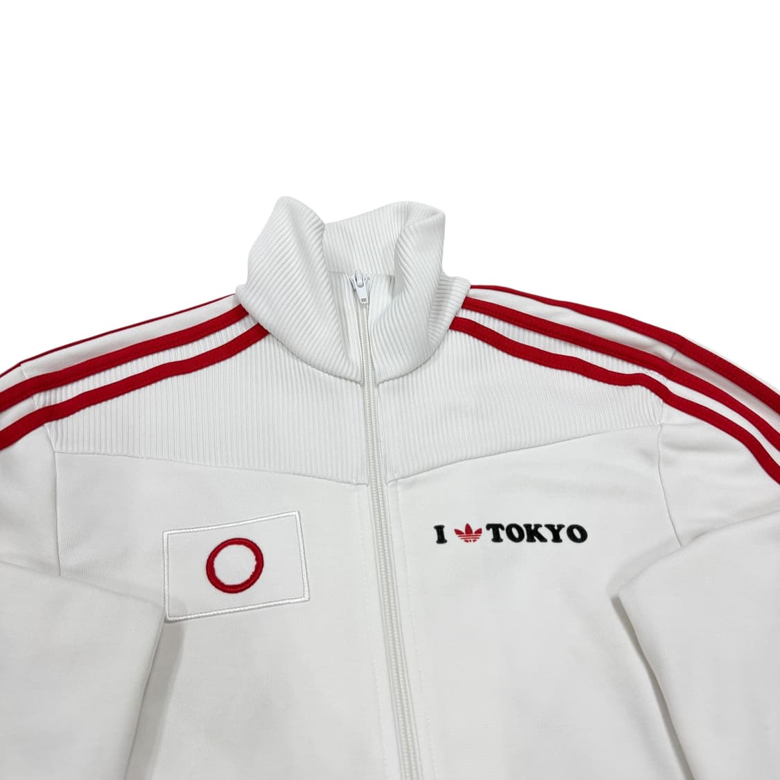 아디다스 빈티지 일본 도쿄 트랙탑 져지 자켓 화이트 레드 XS 상품이미지2
