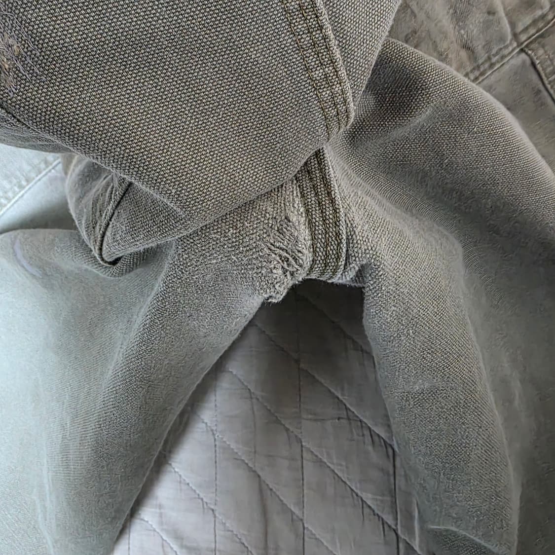 [38X32] 빈티지 칼하트 더블니 B136MOS 워크팬츠 M-5 보로 상품이미지6