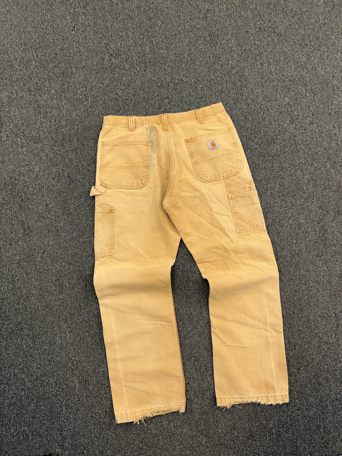 33)칼하트 빈티지 베이지 더블니 워크팬츠 상품이미지7