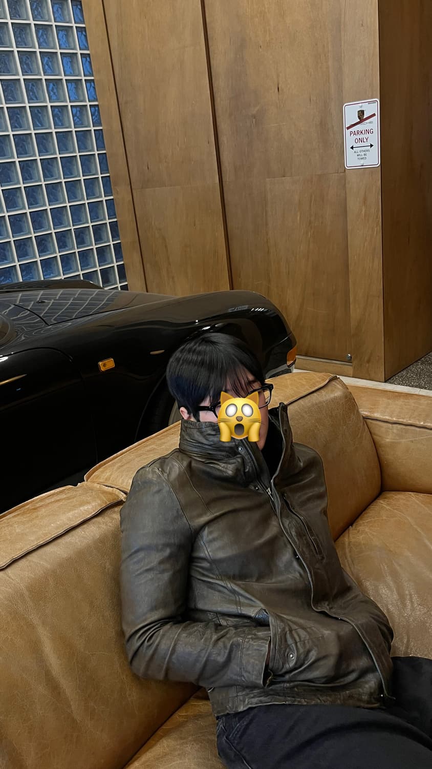 솔리드 옴므 하이넥 가죽 자켓 상품이미지2