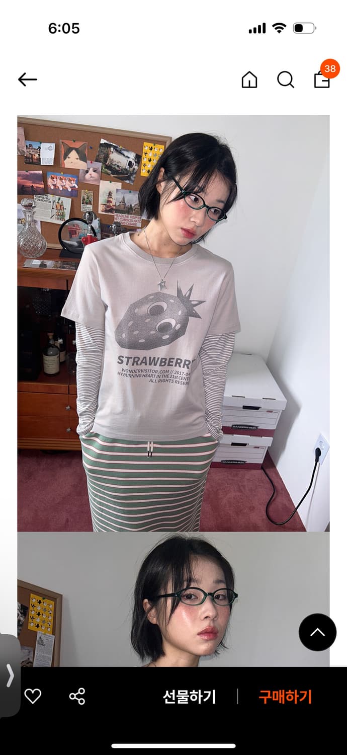 원더비지터 Ash Strawberry Layered LS-T [Grey] 상품이미지4
