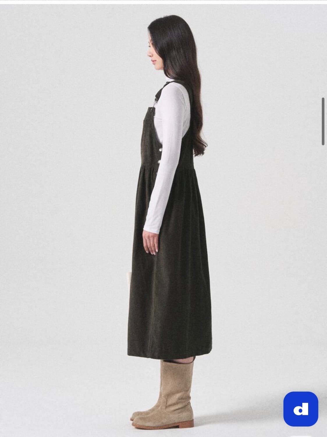 [8 seconds] 코듀로이 서스펜더 원피스 M 상품이미지5