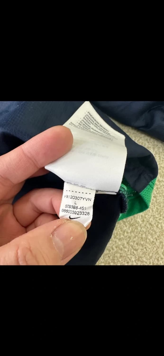 나이키 빈티지 풀오버 L 네이비/그린 상품이미지4