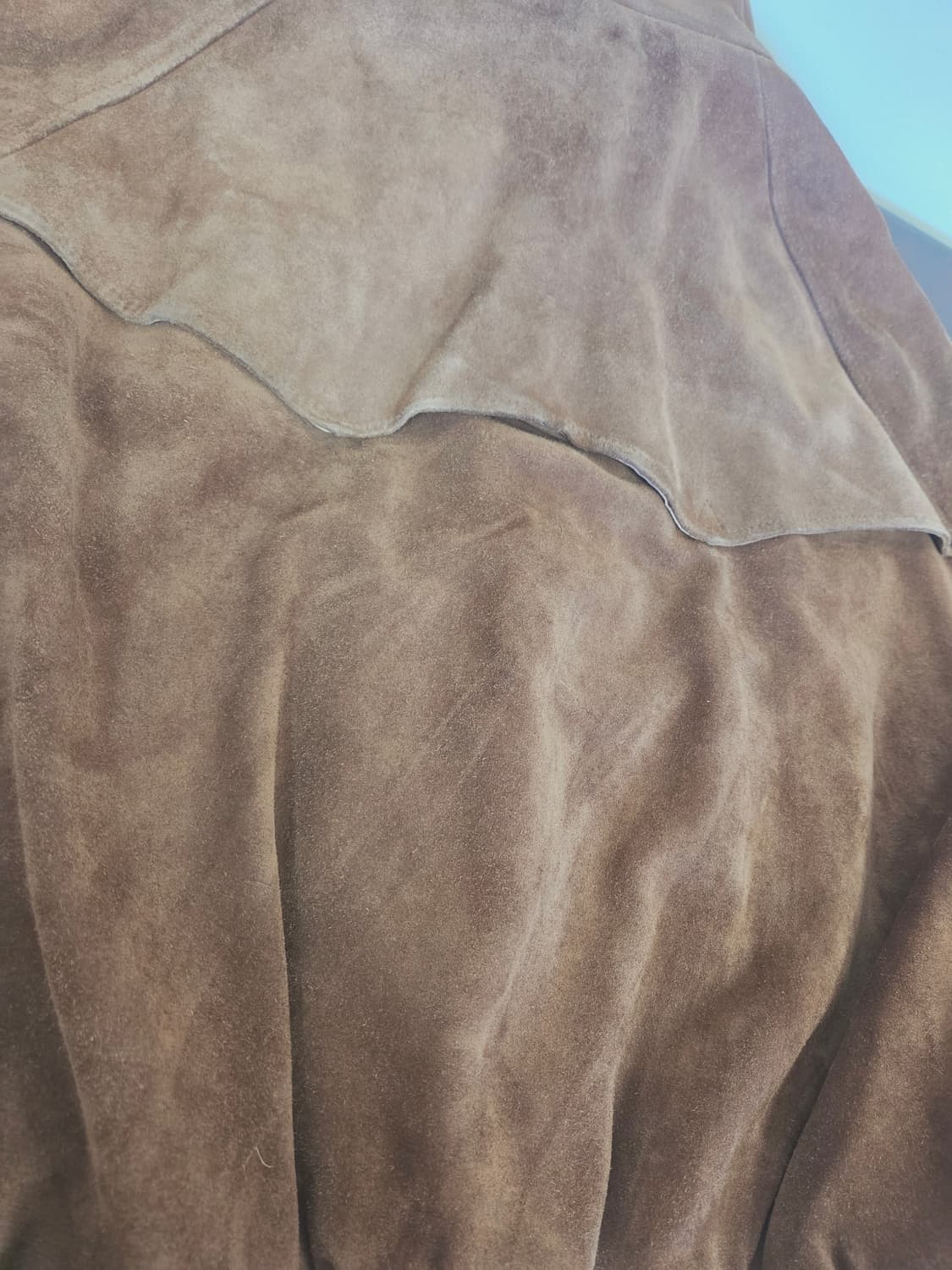 XL) 홍콩메이드 90s 폴로 스웨이드 해링턴 자켓 카멜색 팝니다 상품이미지5