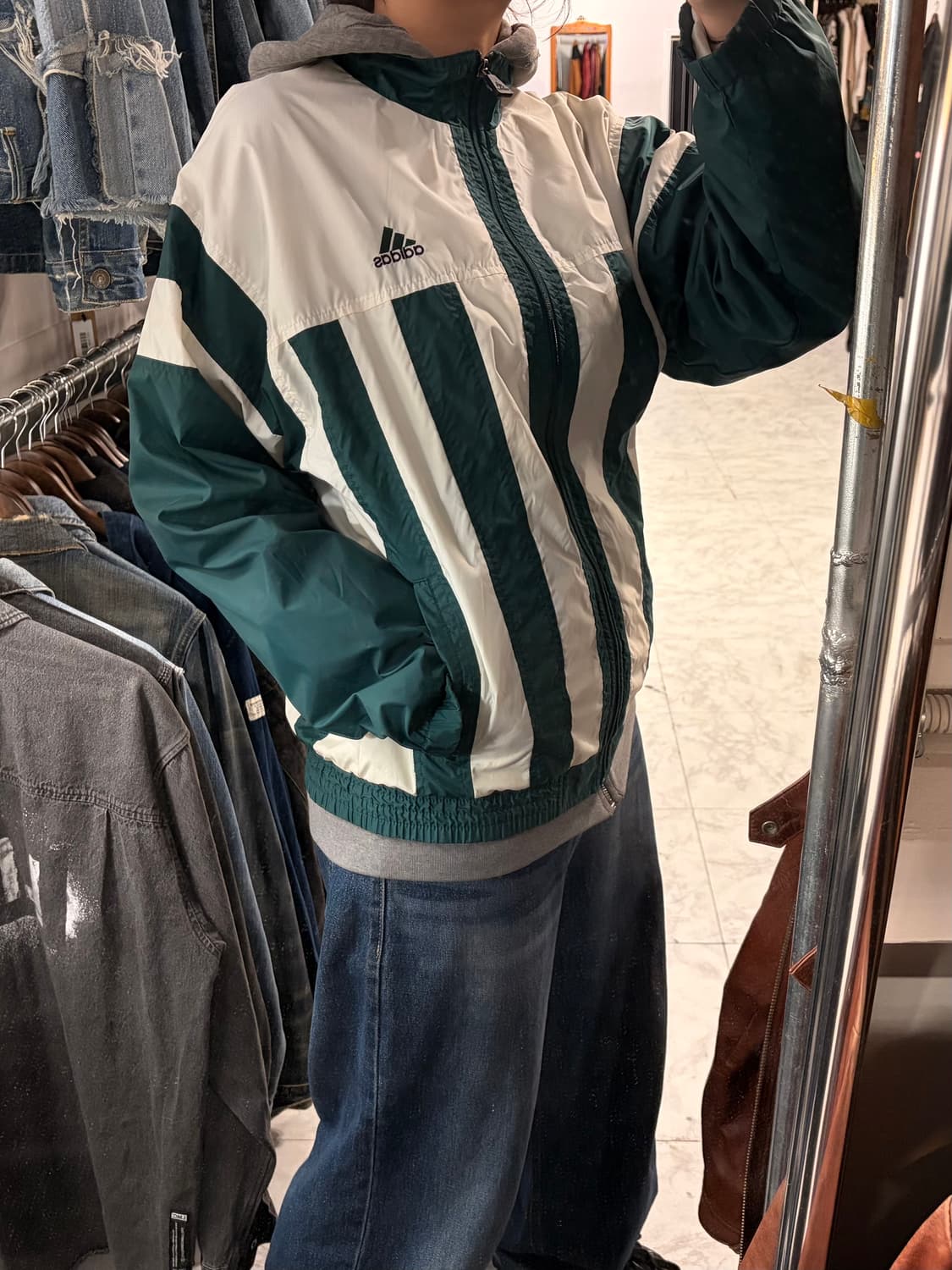 (정품/L) 아디다스 올드스쿨 바람막이 a1 상품이미지1