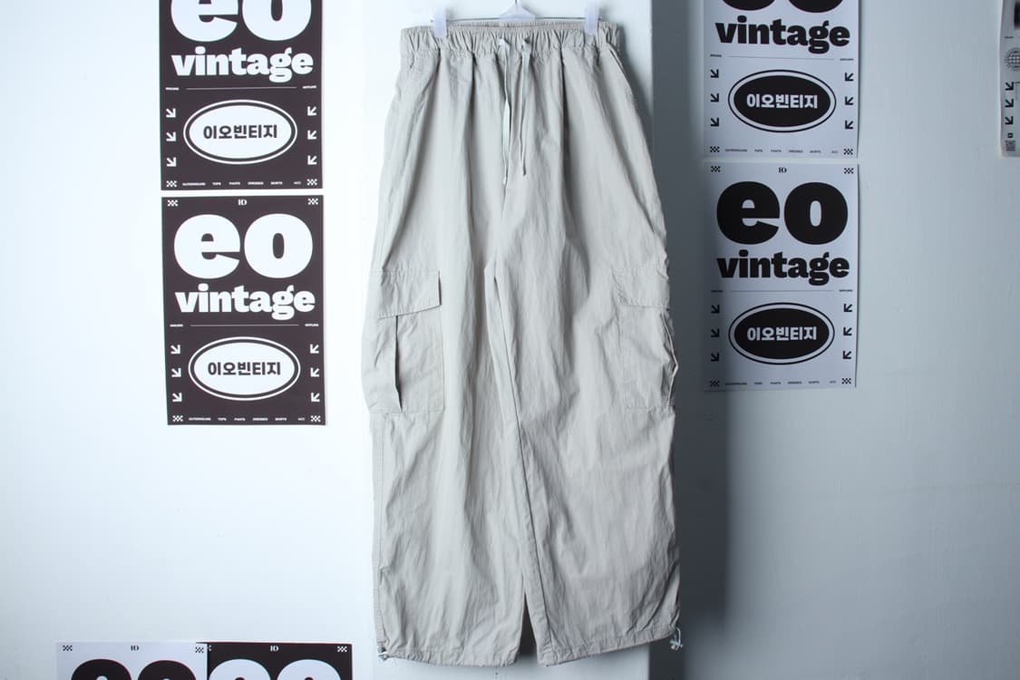 (L-XL) 언아웃핏 트레이닝복 바지 카고 밴딩 나일론-P1P10380 상품이미지2