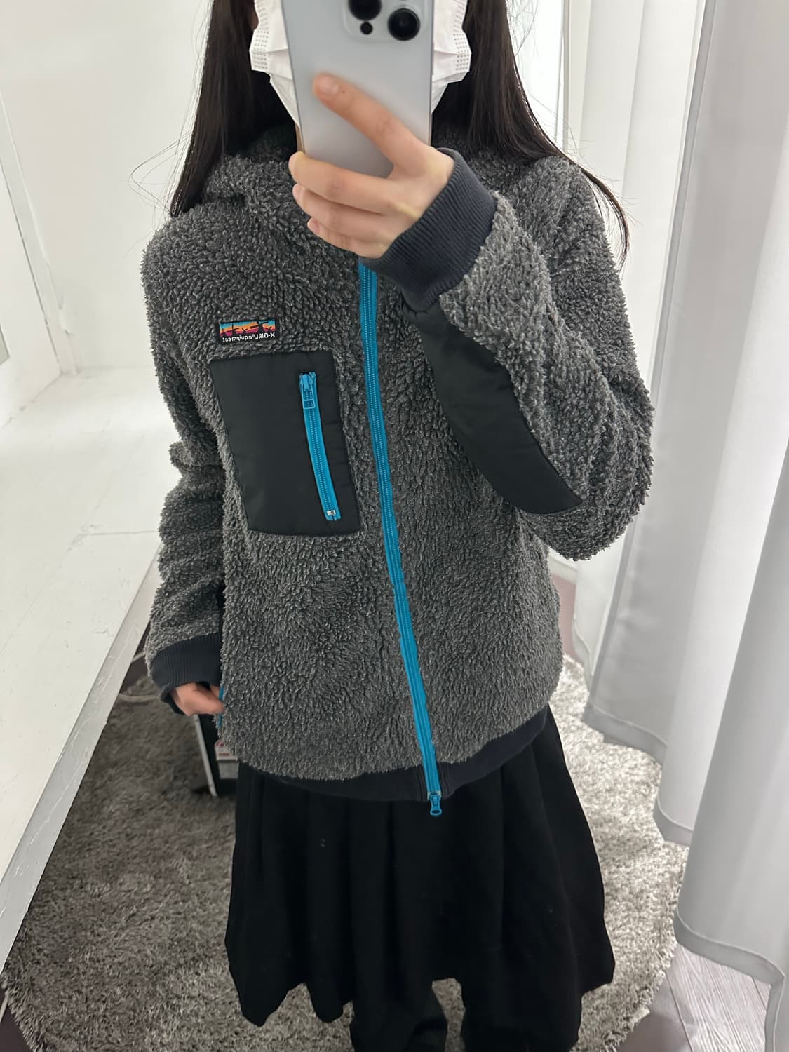 x-girl fleece hood zipup 상품이미지5