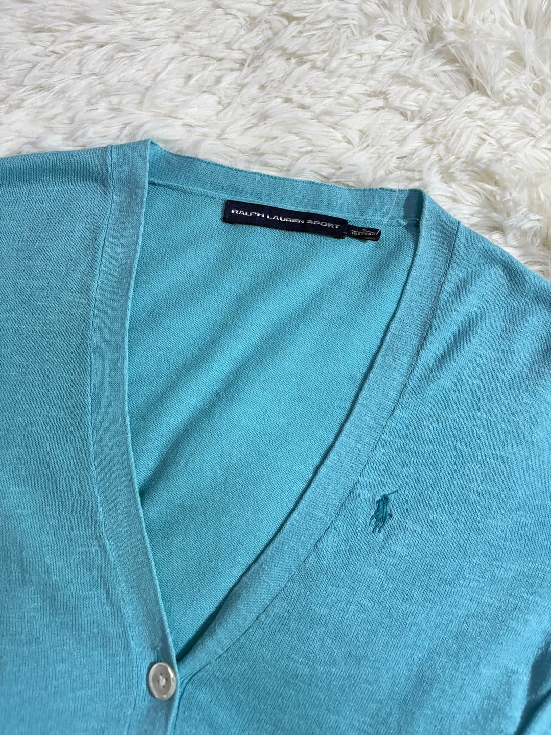 폴로 랄프로렌 파스텔블루 포니 가디건  상품이미지4