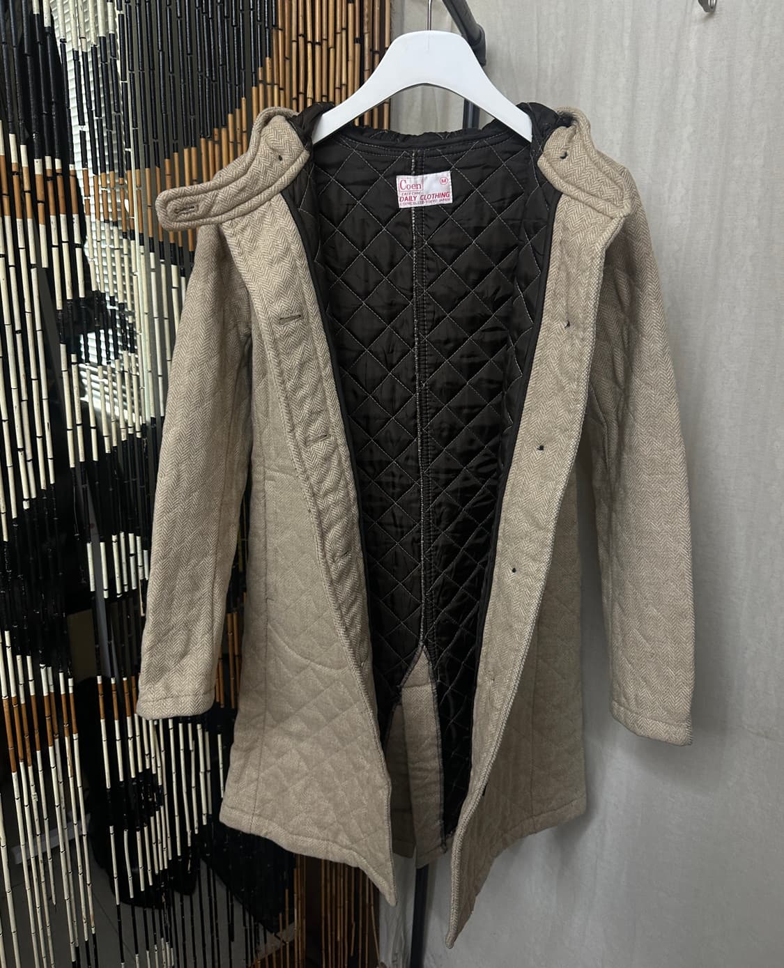 coen quilting natural hood coat 상품이미지4