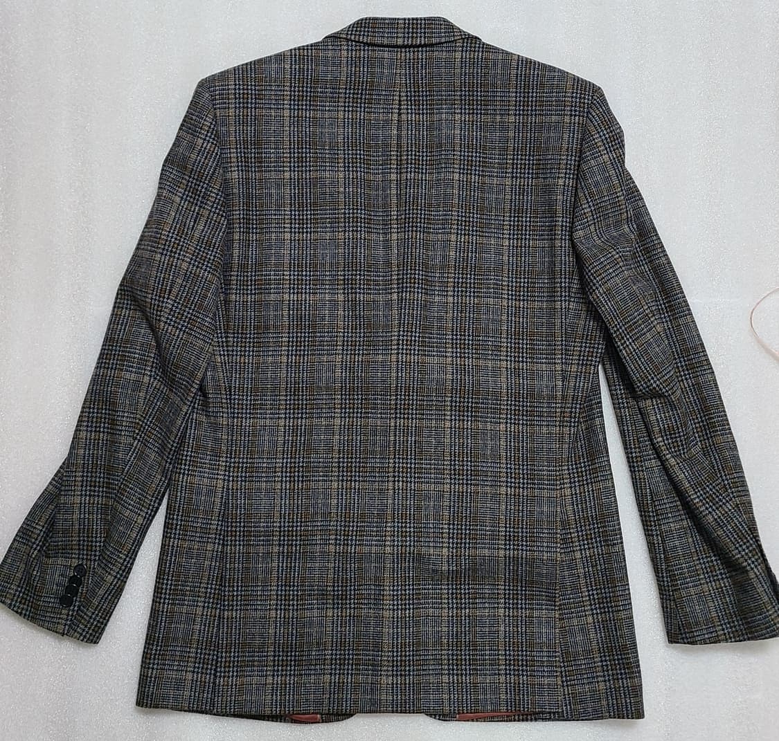 Falabella 체크 블레이저 투버튼 그레이-연브라운 L-XL 상품이미지2