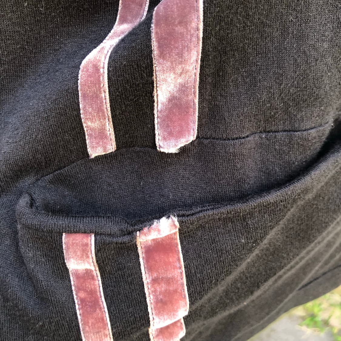 Beams velvet striped cardigan 상품이미지4