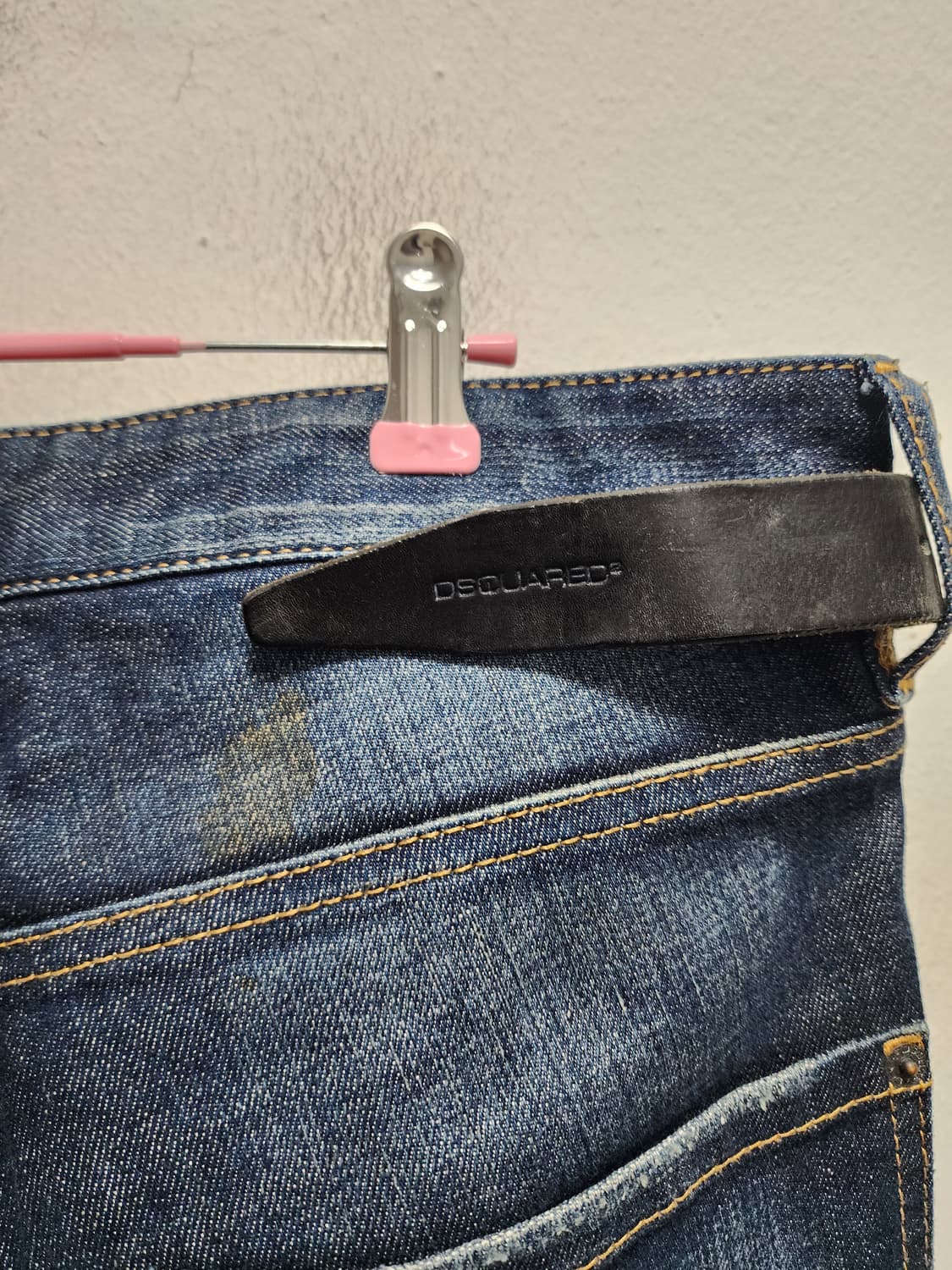 Dsquared2 디스퀘어드2 가죽벨티드 데님 청바지  상품이미지5