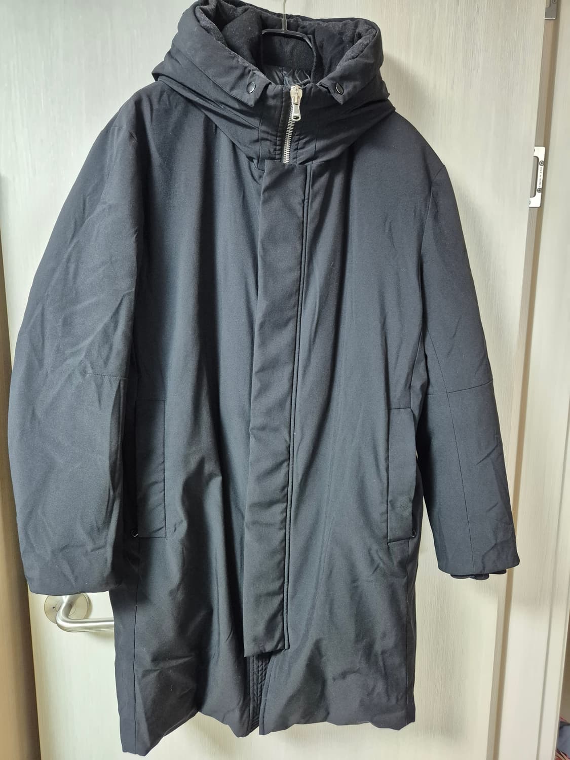 (정품) 솔리드옴므 구스다운 롱패딩 후드점퍼 50 이중집업 상품이미지1