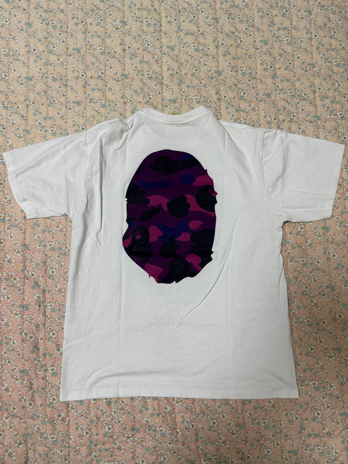 베이프 빅 에이프 헤드 티셔츠 화이트 퍼플 XL 상품이미지2