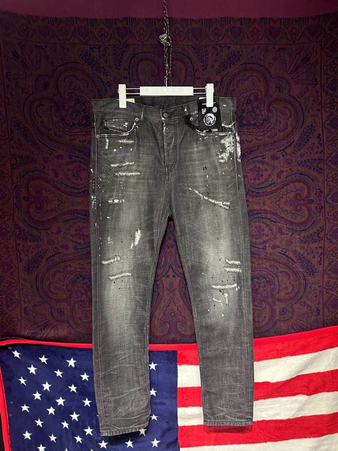 디젤 D-VIDER 데님 흑청 팬츠 신품 상품이미지1