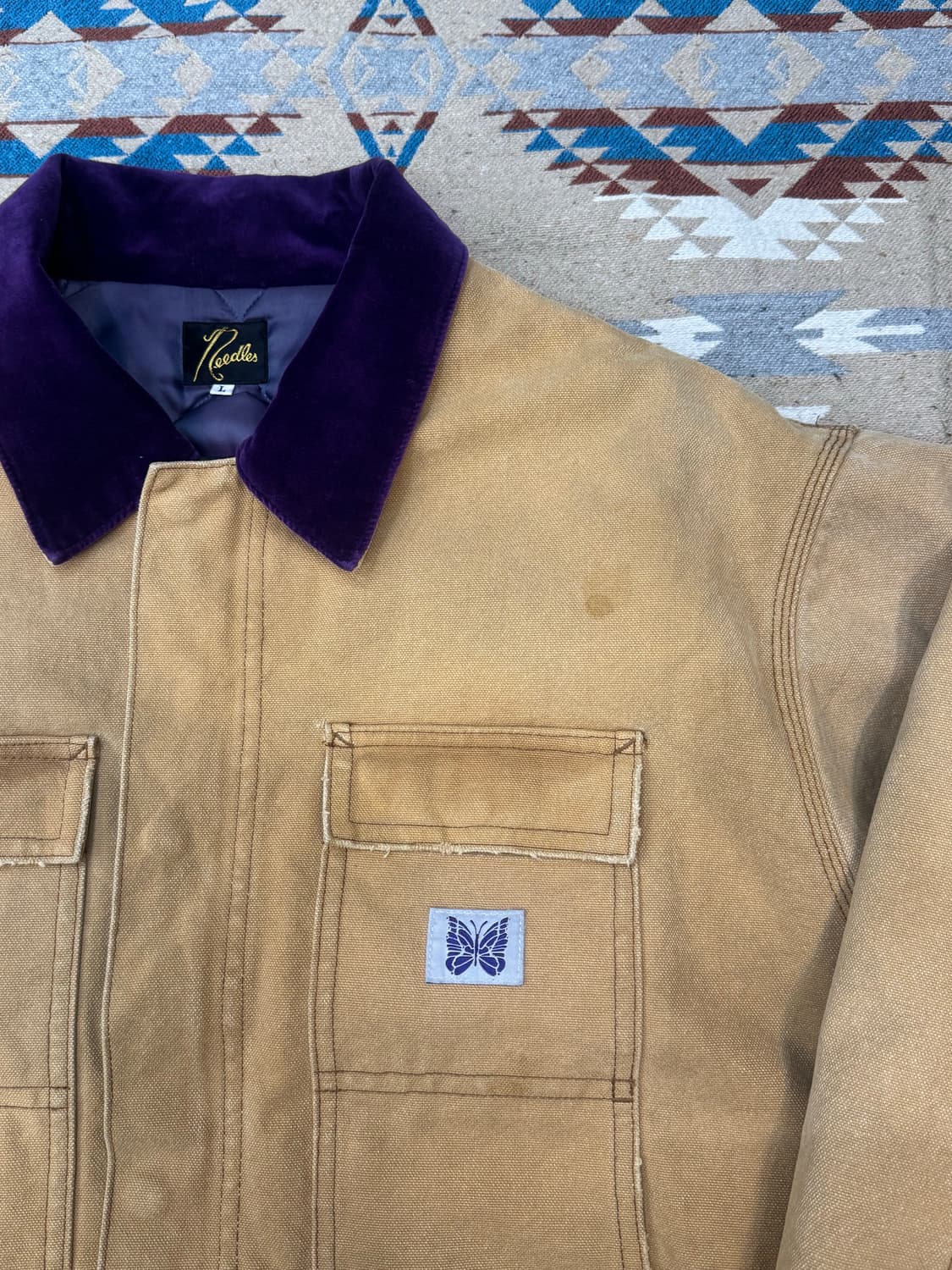 [L] 니들스 16oz 코튼 캔버스 럼버잭 코트 브라운 상품이미지4