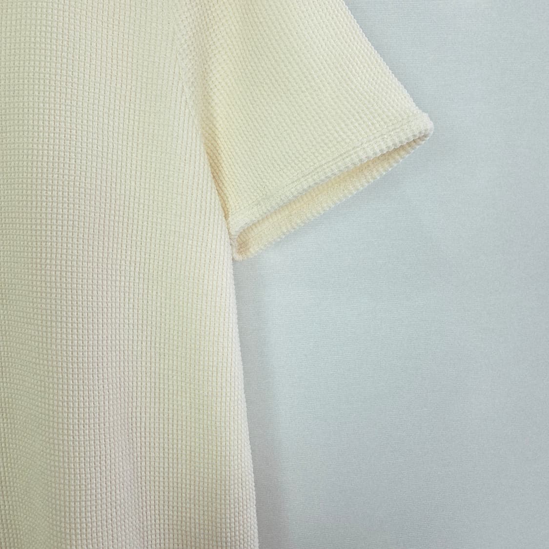 [LETTER] 레터 와플 반팔 니트 여성 상품이미지4