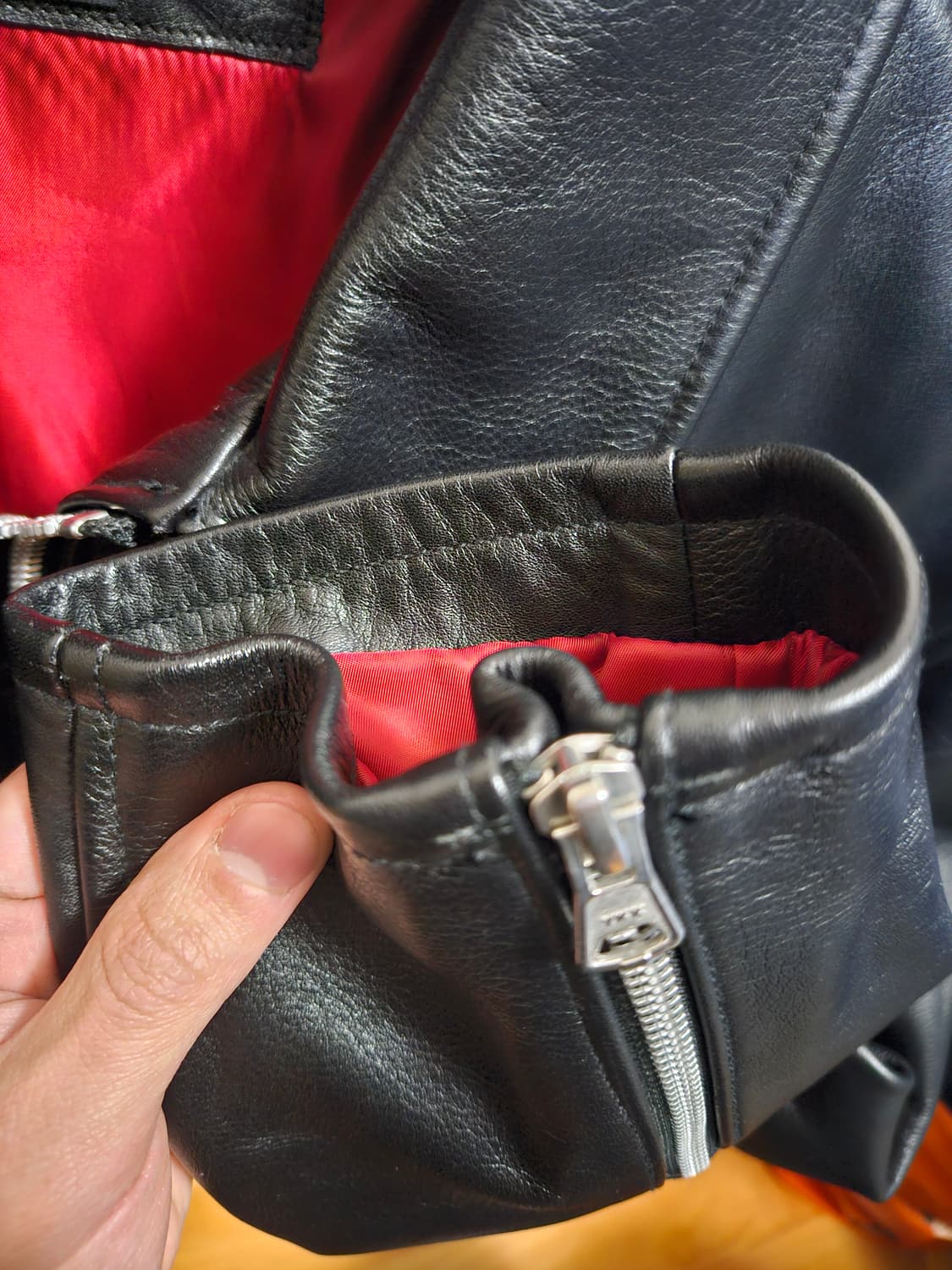 110 2XL) 디아프바인 DV. LOT 458 로그스타 레더 자켓 상품이미지3