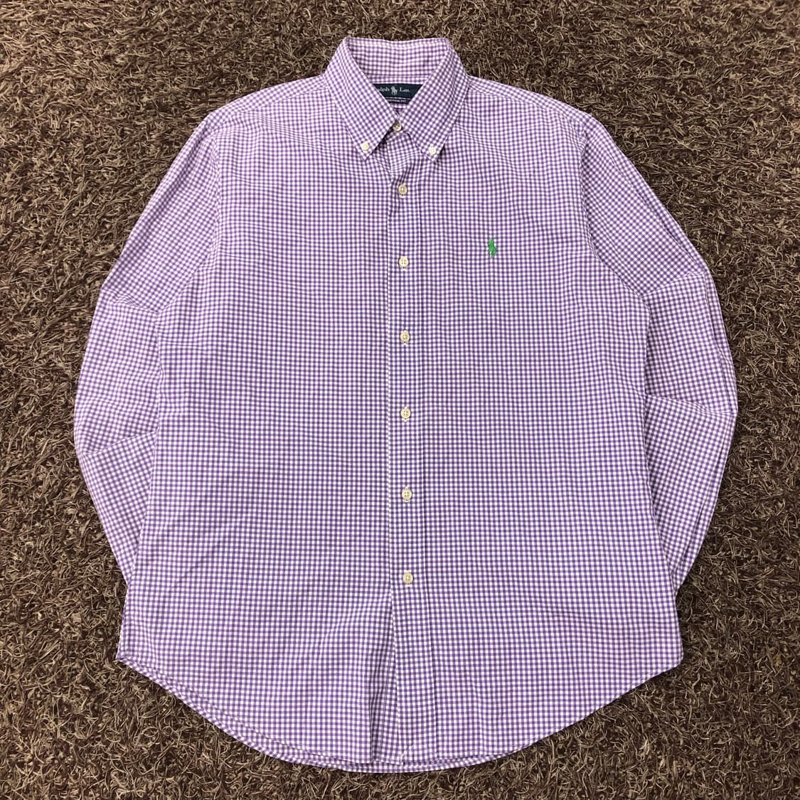 M 폴로 랄프로렌 퍼플 체크 셔츠 상품이미지1