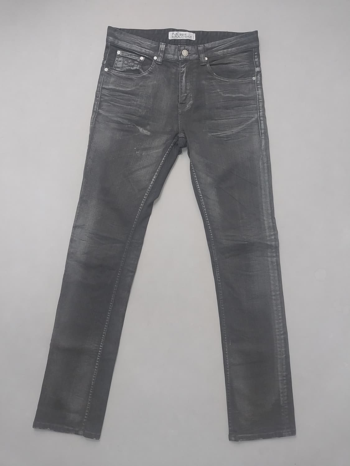 [33] 플랙 진 송치탭 블랙워싱 슬랜더진 쳥바지 상품이미지1