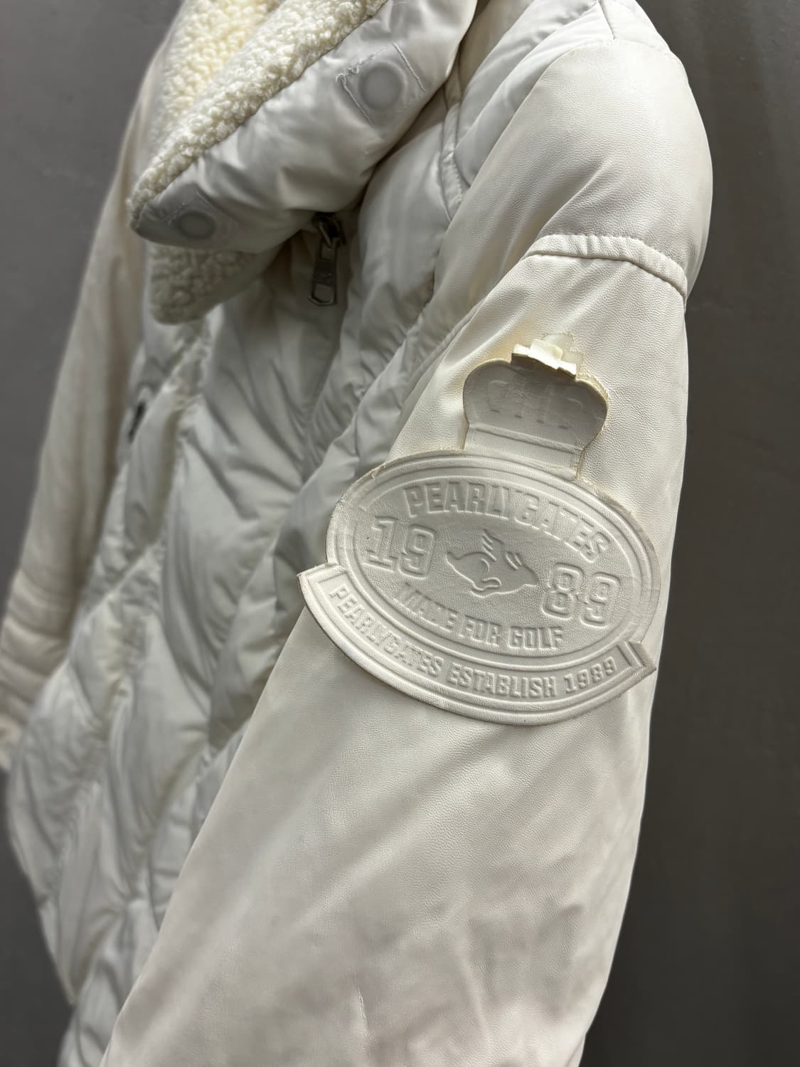 파리게이츠 아이보리 숏 패딩 점퍼 뽀글이 카라 2 상품이미지4