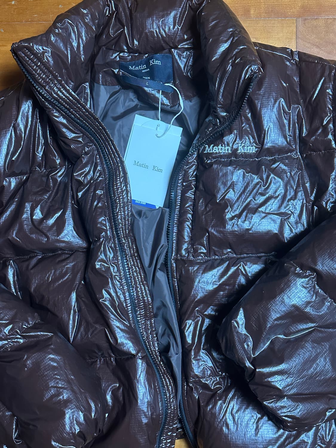 마뗑킴 글로시 패딩 다크브라운 상품이미지7