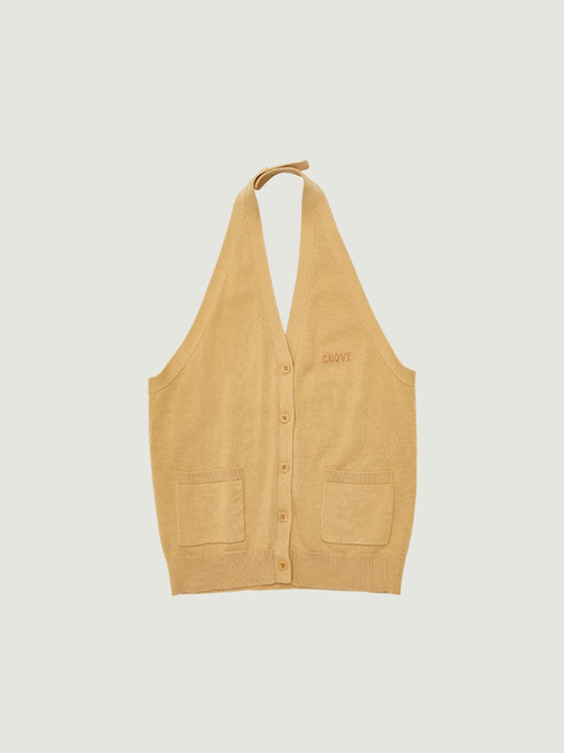 그로브 26PS BIRCH HALTER KNIT (BEIGE) 상품이미지1
