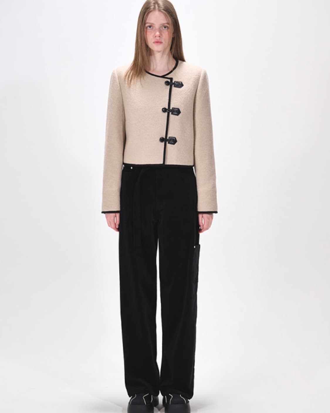 에트몽 ETMON Curling Tweed Wool Jacket 베이지 상품이미지4