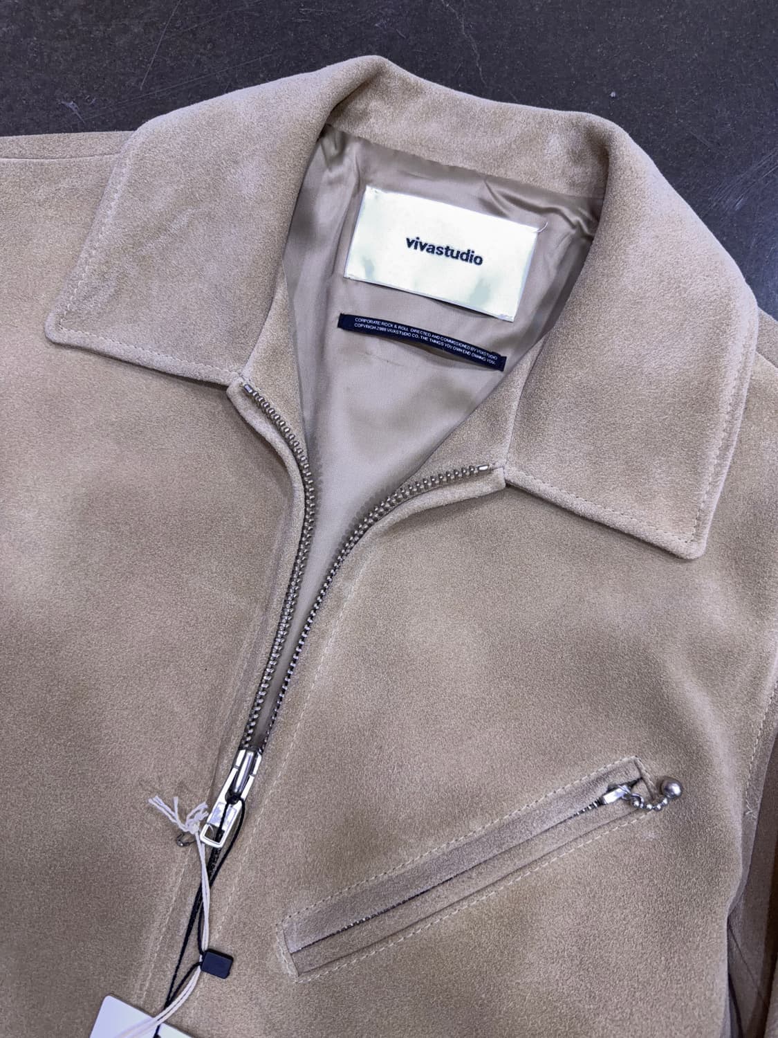 비바스튜디오 언발란스 스웨이드 싱글 라이더자켓 M 상품이미지6