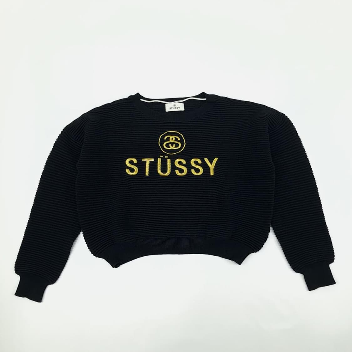 (CS584)S-M 스투시 ss링크로고 크롭 니트 스웨터knit여성 상품이미지1