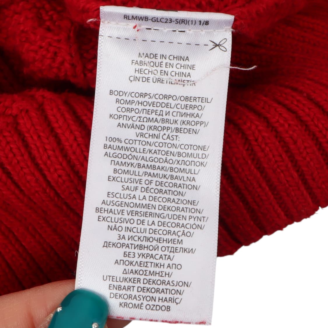 폴로 랄프로렌 레드 코튼 케이블 니트 상품이미지10