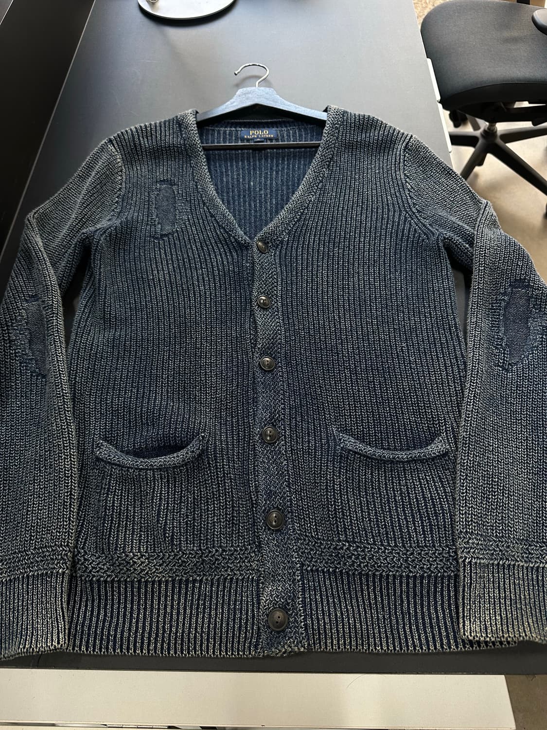 폴로랄프로렌 워시드 데미지 니트가디건 상품이미지5