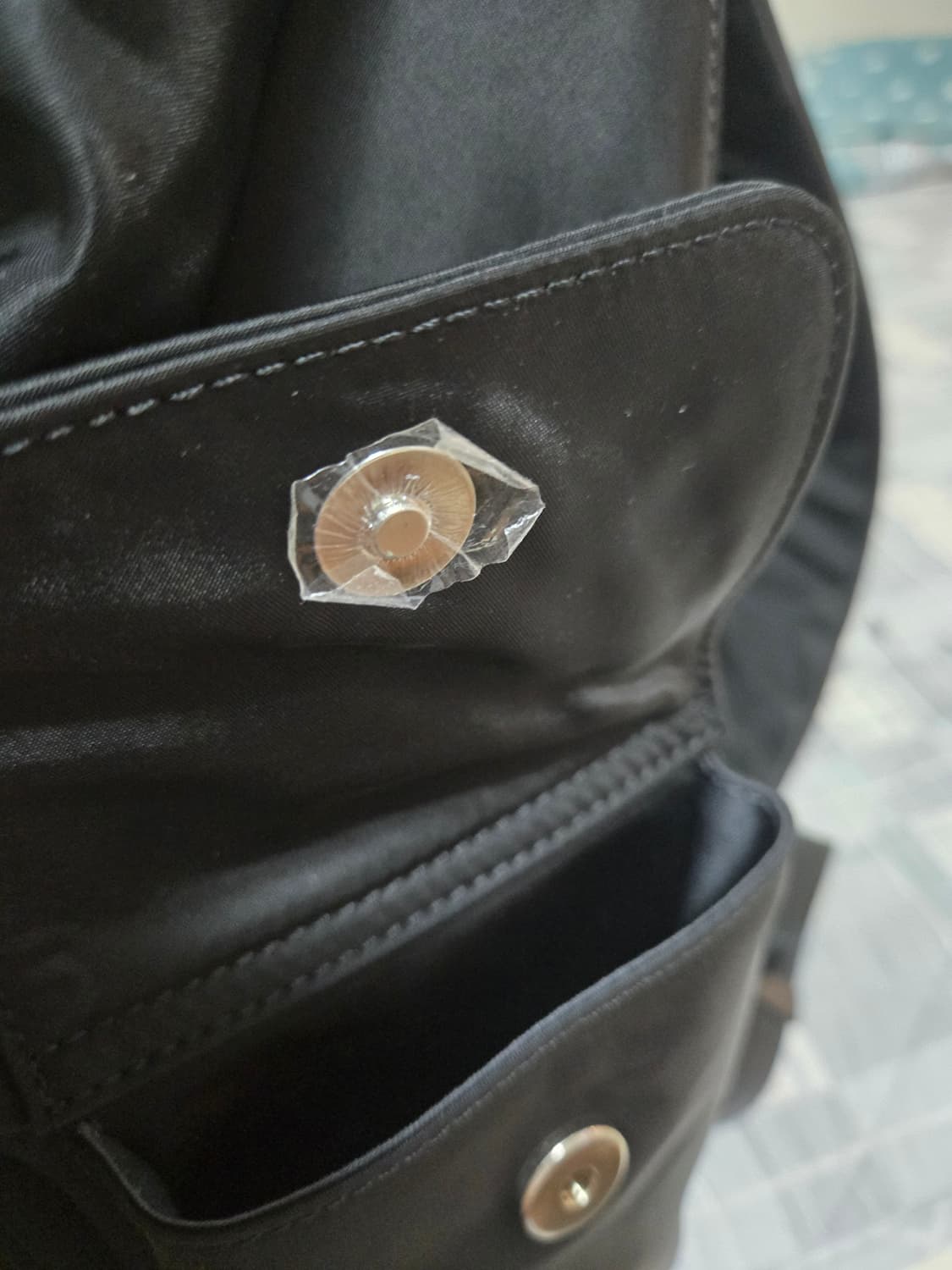 질스튜어트 뉴욕 에센 블랙 나일론 백팩 삭형 콜라보  새상품 상품이미지5