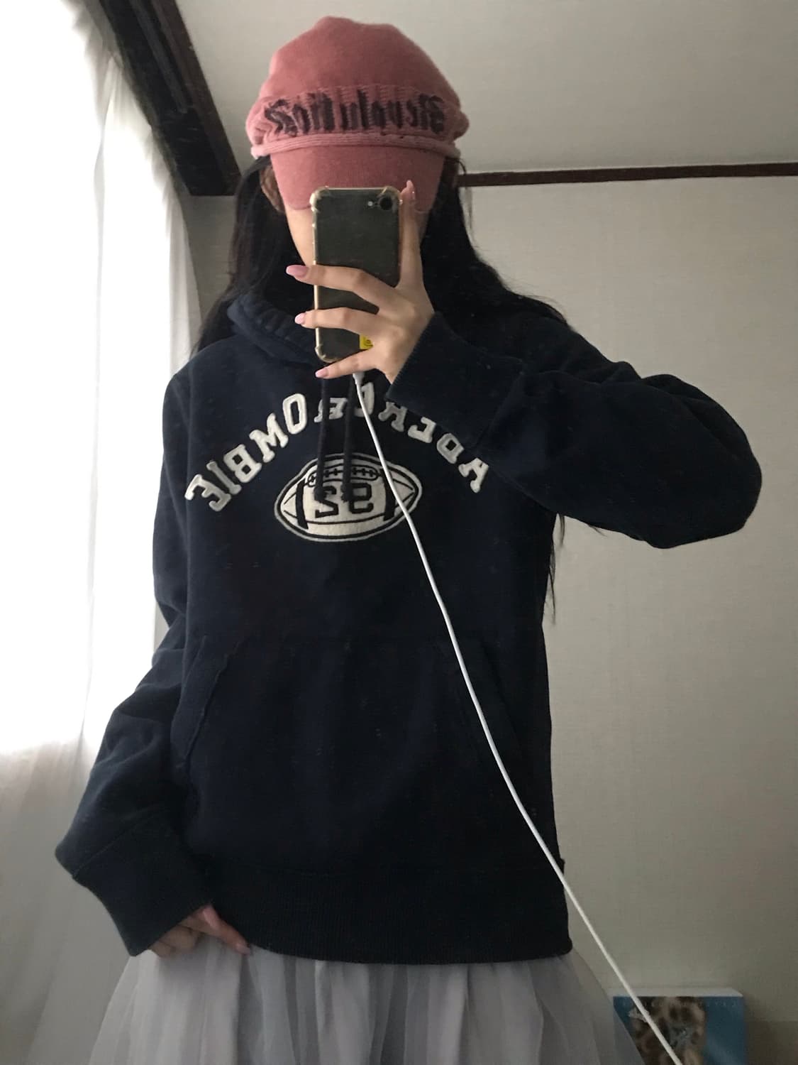 아베크롬비 네이비 후드티 상품이미지3