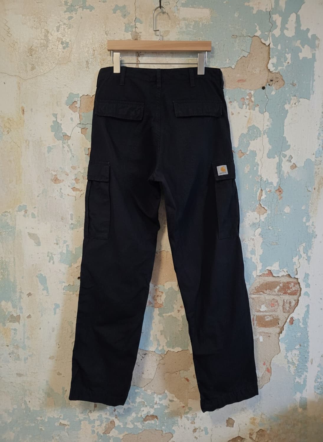 칼하트 WIP 블랙 카고 바지 30x32 상품이미지2