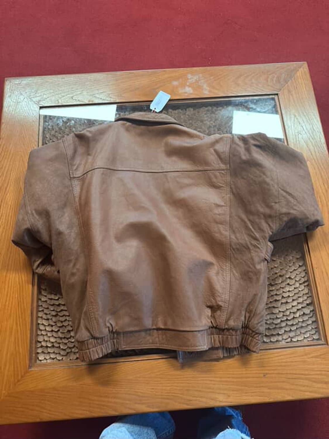 가죽 레더 봄버 자켓 상품이미지3