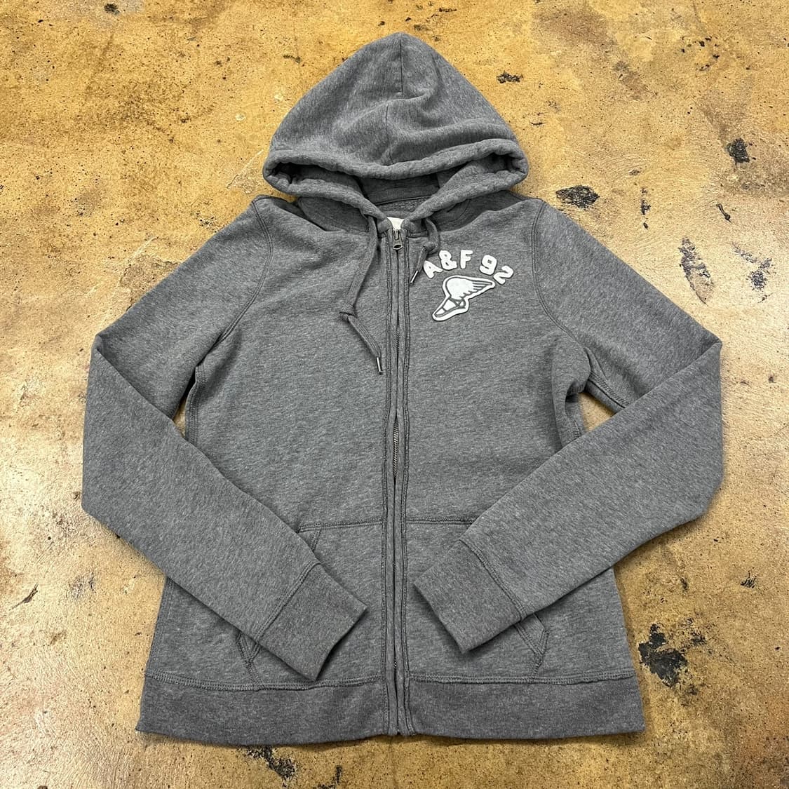 아베크롬비 그레이 딱붙 후드집업 상품이미지2