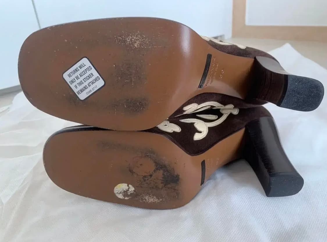 Dolce&Gabbana 돌체앤가바나 스웨이드 플로럴 니하이 부츠 상품이미지10