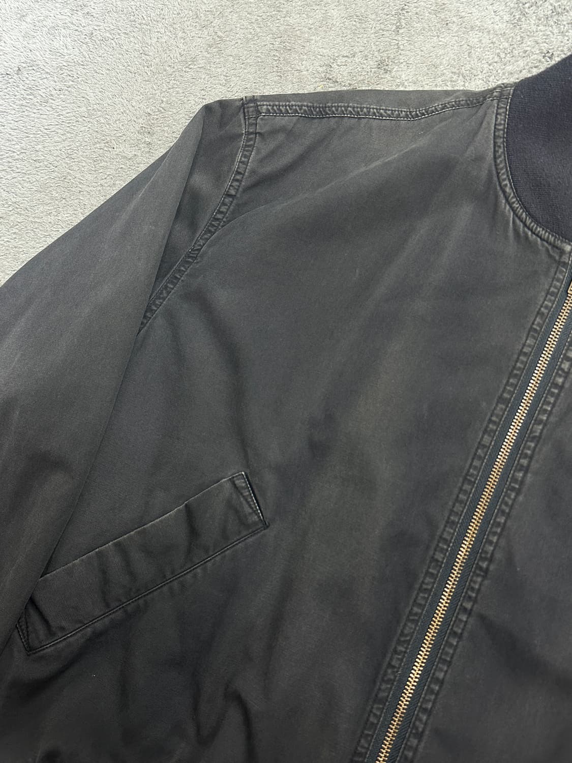 90s HUGO BOSS 페이디드 봄버 자켓 XL 상품이미지8