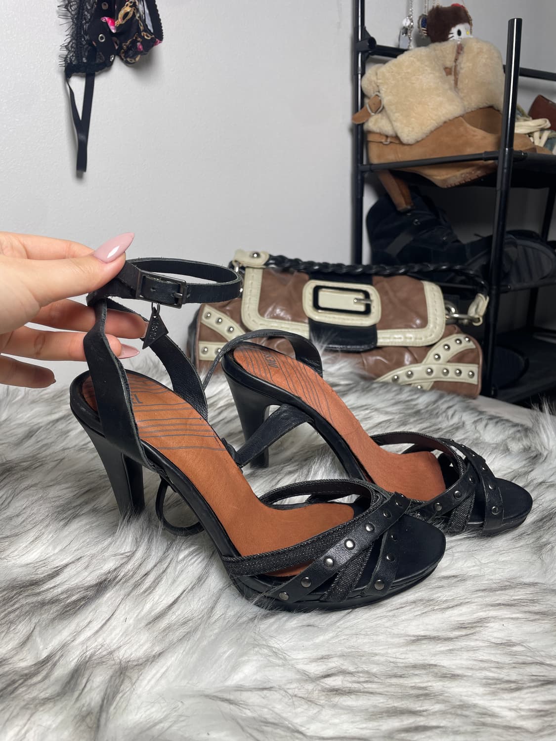 Diesel 흑청 가죽 힐 상품이미지1