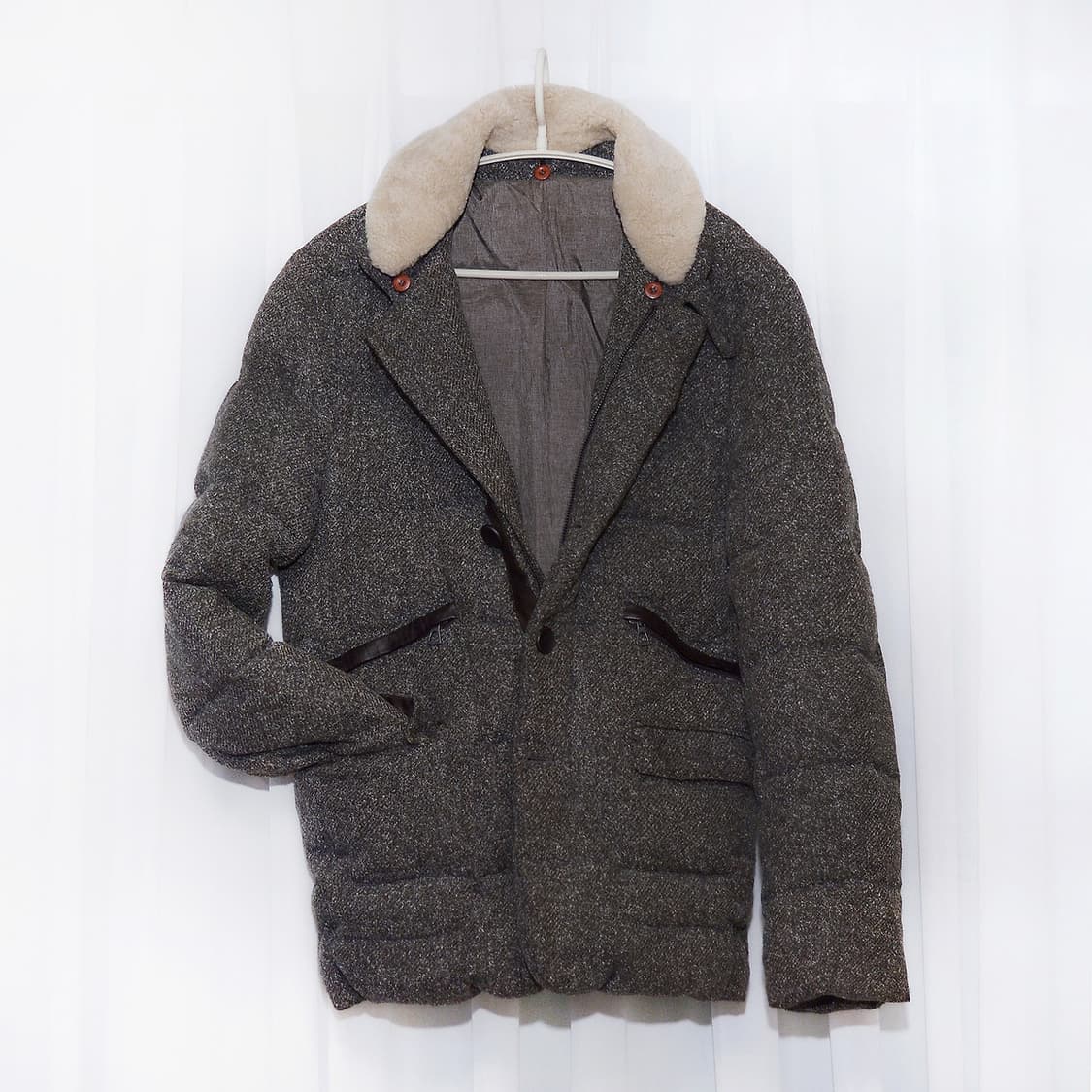 시리즈 (series) 라파예트 양털카라 트위드 다운패딩 자켓 (100) 상품이미지1